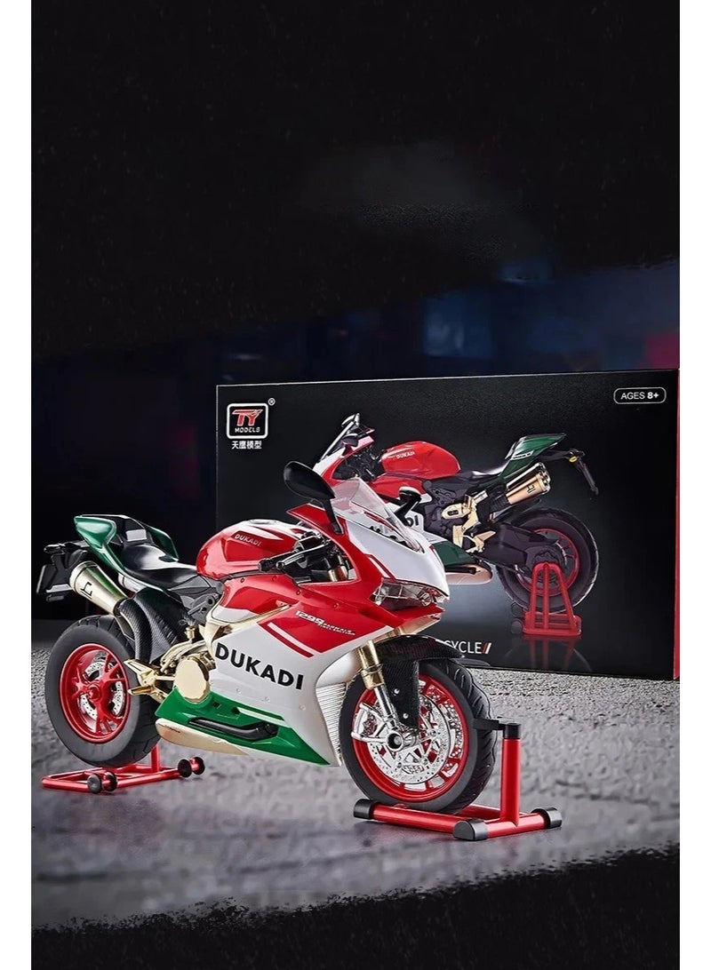 Ducati Panigale 1199 Die-Cast With Helmet, Smoke And Light 1:9 Scale 8678B - Image 2